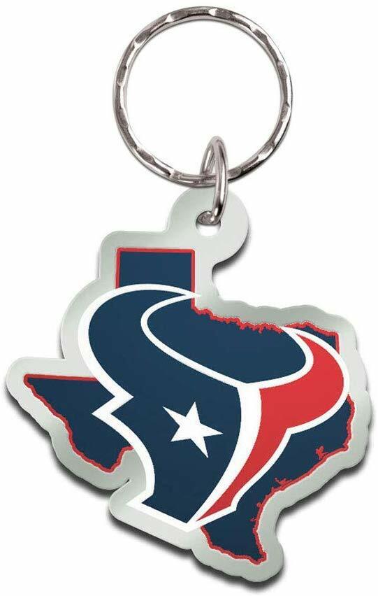 NFL Houston Texans State Shaped Acrylic Keychain