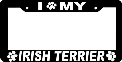 IRISH TERRIER DOG paw print License Plate Frame