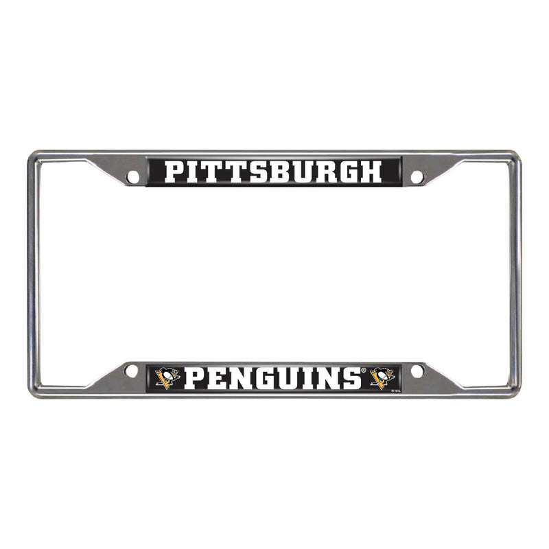 NHL Pittsburgh Penguins Chrome Metal License Plate Frame