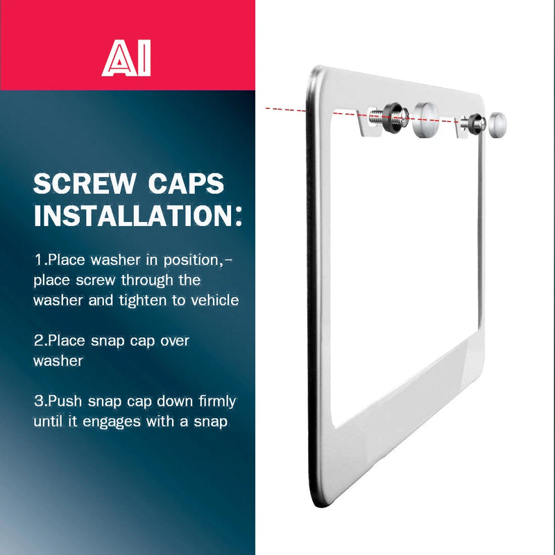 Cadillac License Plate Frame Laser Engraved Anodized Aluminum, Rear, Silver, Road Legal, Anodized Aluminum, Car