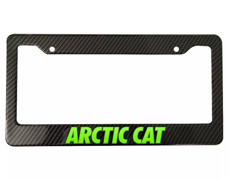 For Arctic Cat Carbon Fiber License Plate Frame Car Truck SUV NEW US