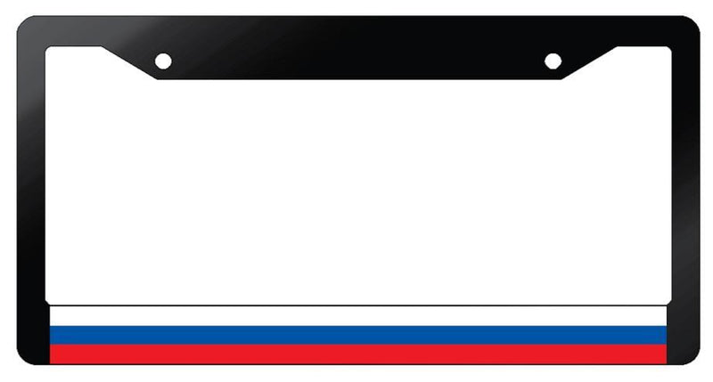 Russia Glossy Black Plastic License Plate Frame World Flags  Mod-GRAPH9856236-6911