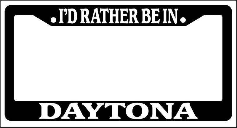Black License Plate Frame I&