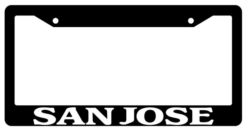Black License Plate Frame San Jose City State Auto Accessory Novelty 2641  Mod-GRAPH9856236-315