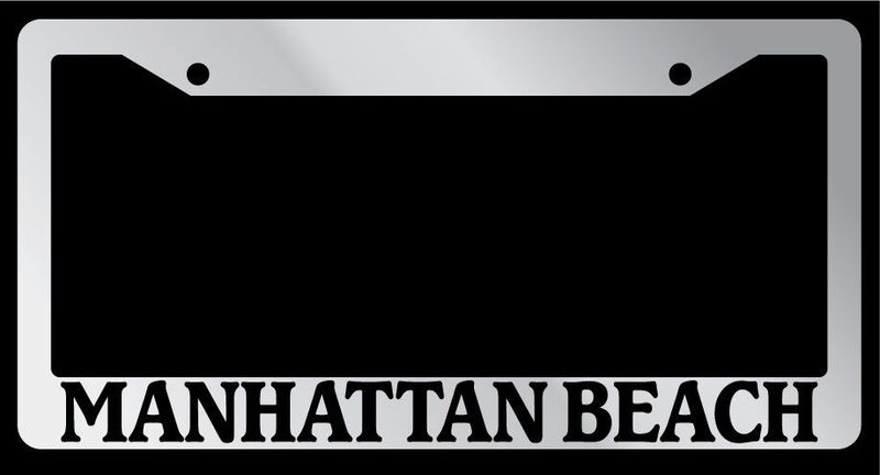 Chrome METAL License Plate Frame MANHATTAN BEACH Auto Accessory 974  Mod-GRAPH9856236-8247