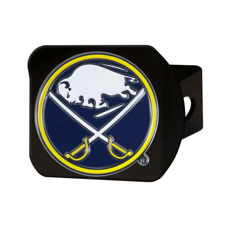 NHL Buffalo Sabres 3D Color on Black Metal Hitch Cover