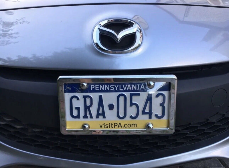 Clear License Plate Shield Cover + CHROME Frame for Cars & Trucks