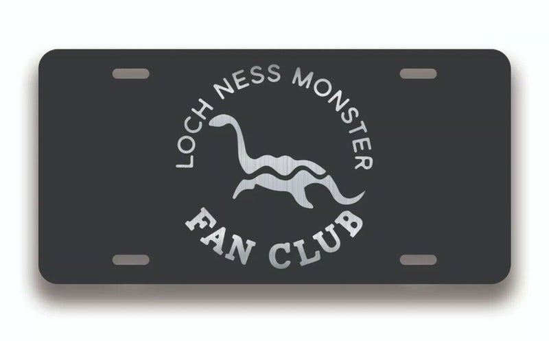 Loch Ness Monster Fan Club License Plate Tag Vanity Novelty Metal ; Etched Metal