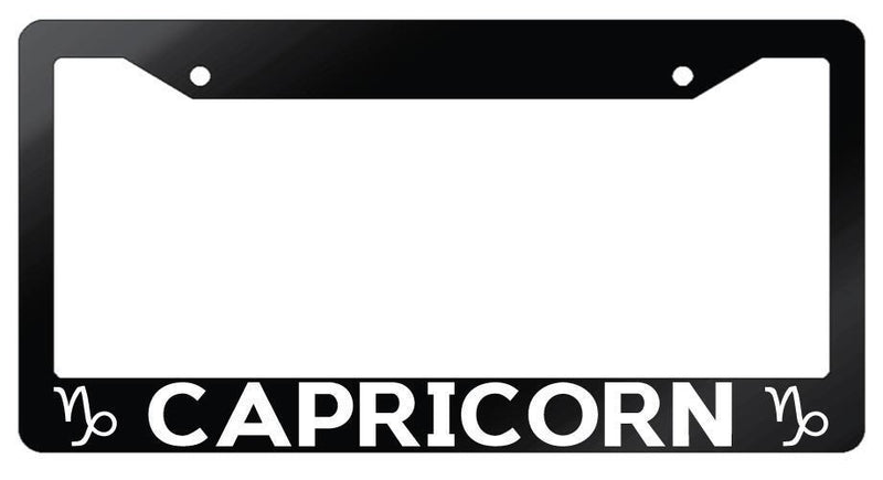 Black License Plate Frame Auto Accessory Capricorn  Mod-GRAPH9856236-1825