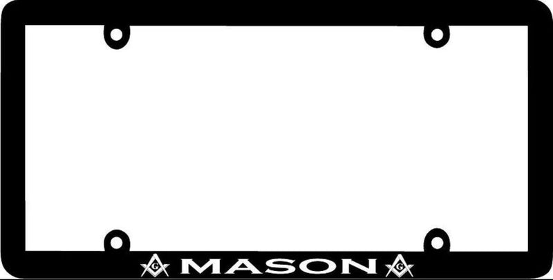 Thin Frame MASON MASONIC MOSON License Plate Frame