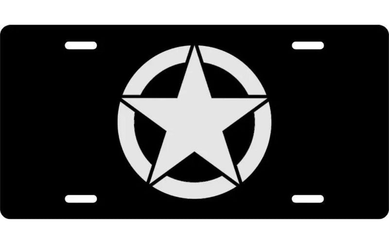 License Plate Texas Star Auto Truck car tag Aluminum Army Star