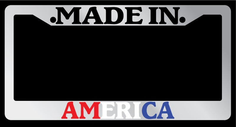 Chrome License Plate Frame Made In America Color Auto Accessory 1049  Mod-GRAPH9856236-4837