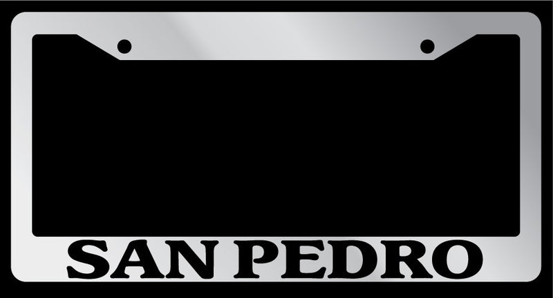 Chrome License Plate Frame "San Pedro" Auto Accessory Novelty 2649  Mod-GRAPH9856236-4427