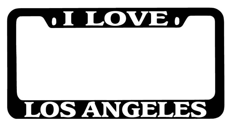 I Love Los Angeles Black METAL License Plate Frame Auto  Mod-GRAPH9856236-9242