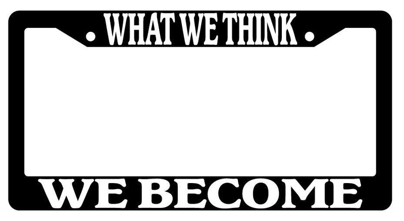 Black License Plate Frame Auto Accessory What-We-Think  Mod-GRAPH9856236-133