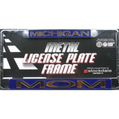 NCAA Michigan Wolverines Metal "mom" Inlaid Acrylic License Plate Frame 971473560530