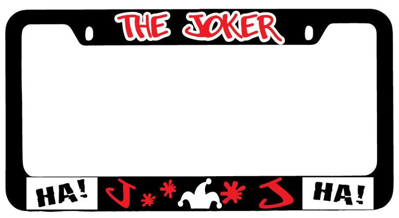 The For Joker Black METAL License Plate Frame Auto Accessory DC  Mod-GRAPH9856236-8762