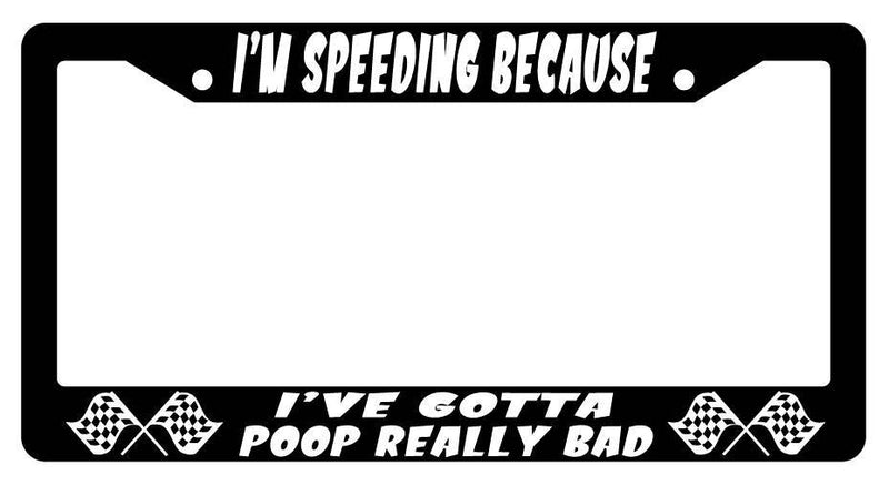 Black License Plate Frame I&