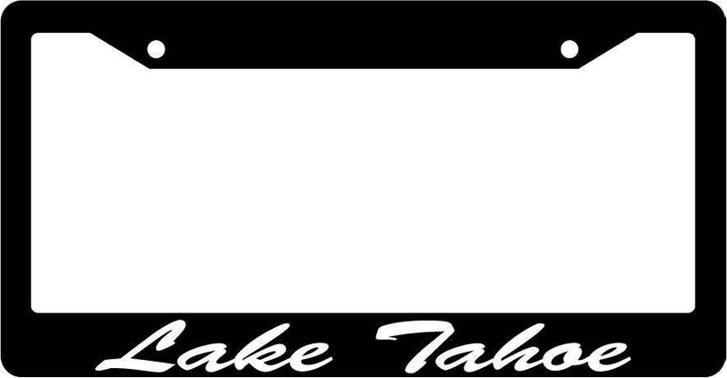 Black License Plate Frame CURSIVE Lake Tahoe Auto Accessory 1520  Mod-GRAPH9856236-2409