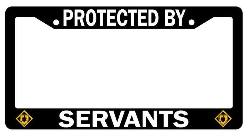 Protected By Servants (Shielder) Black Plastic License Plate Frame Fate  Mod-GRAPH9856236-3282