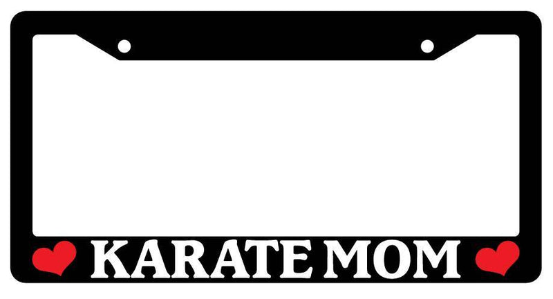 Black License Plate Frame KARATE MOM Auto Accessory 964  Mod-GRAPH9856236-1970