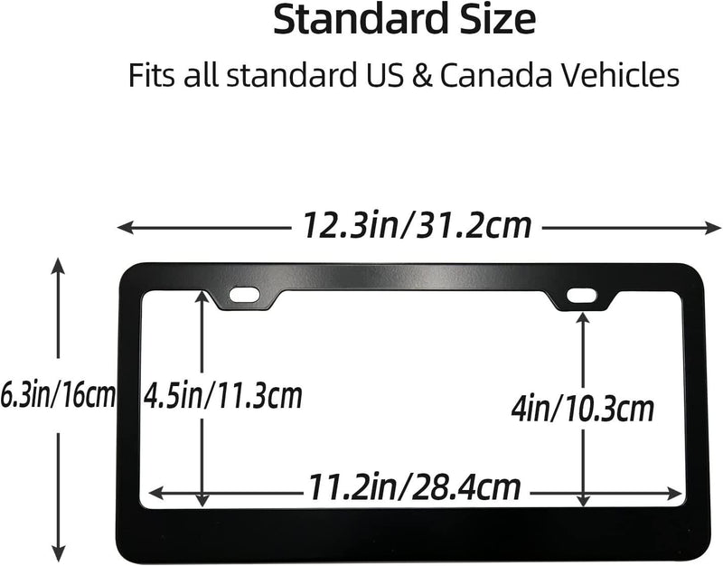 Hibiscus Palmetto Tree Sea Turtle Black Stainless Steel License Plate Frame