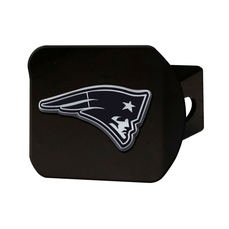 NFL New England Patriots 3D Chrome on Black Hitch Cover