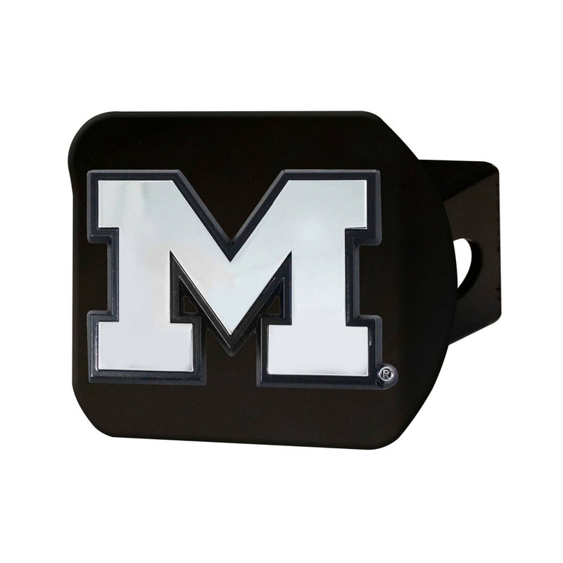 NCAA Michigan Wolverines 3D Chrome on Black Metal Hitch Cover