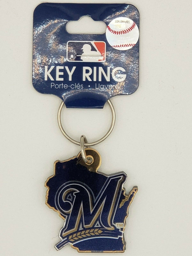 Wincraft MLB Milwaukee Brewers State Shaped Acrylic Keychain