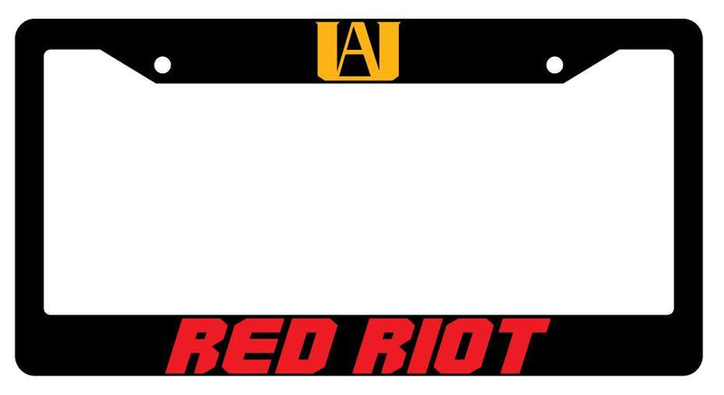Red Riot Black Plastic License Plate Frame Auto My Hero Academia  Mod-GRAPH9856236-3716