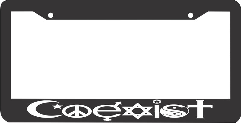 COEXIST License Plate Frame