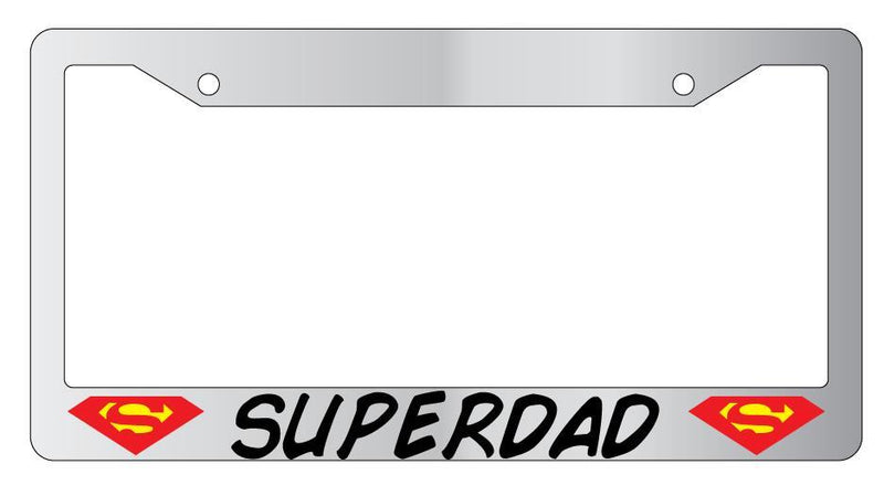 Superdad Chrome License Plate Frame  Mod-GRAPH9856236-4128