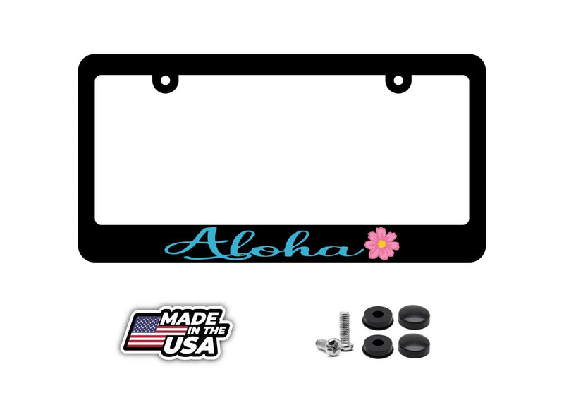 Aloha Hawaii Hawaiian Hibiscus Car Truck Colorful License Plate Frame