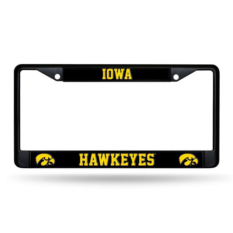 NCAA Iowa Hawkeyes Black License Plate Frame