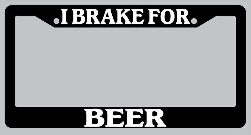Black License Plate Frame "I Brake For Beer" Auto Accessory 892  Mod-GRAPH9856236-996