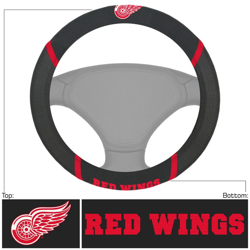 NHL Detroit Red Wings Embroidered Steering Wheel Cover