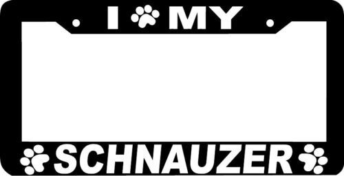 SCHNAUZER DOG paw print License Plate Frame