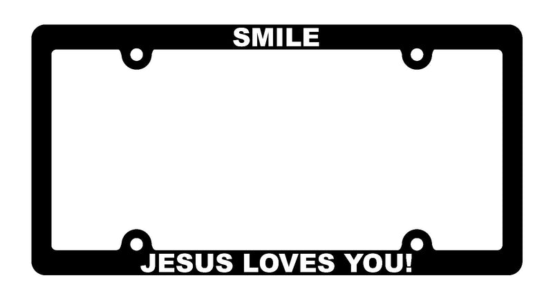 Smile Jesus Loves You License plate frame Christian 2174  Mod-GRAPH9856236-1225