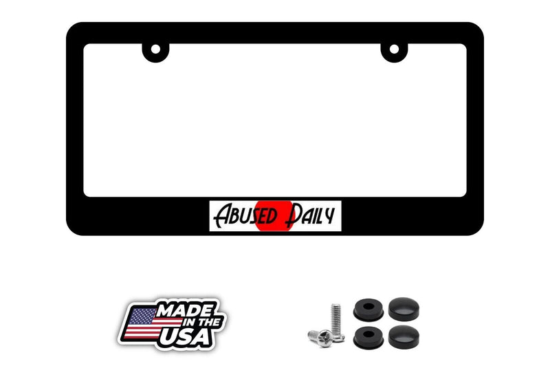 ABUSED DAILY jdm License Plate Frame