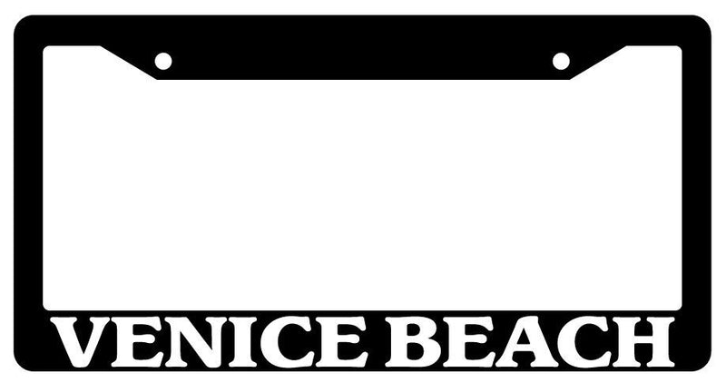 Black License Plate Frame Venice Beach City State Auto Accessory Novelty  Mod-GRAPH9856236-307