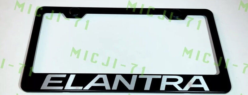 Elantra StainlessSteel License Plate Frame Rust Free W/ Bolt Caps