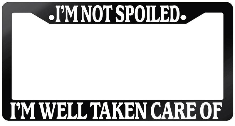 Glossy Black License Plate Frame I&