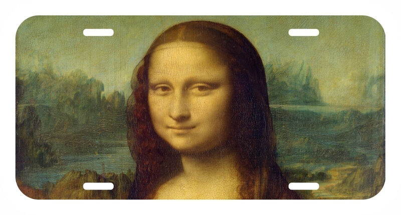 Mona Lisa Mona-Lisa USA Metal Black License Plate holder tag