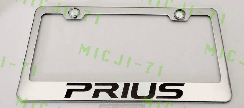 Prius Stainless Steel License Plate Frame Rust Free W/ Bolt Caps