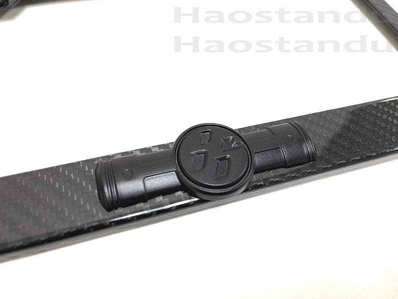 1x (BLK) "86" 3D Emblem Badge Real 3K TwillWeave CARBON FIBER License Plate Frame