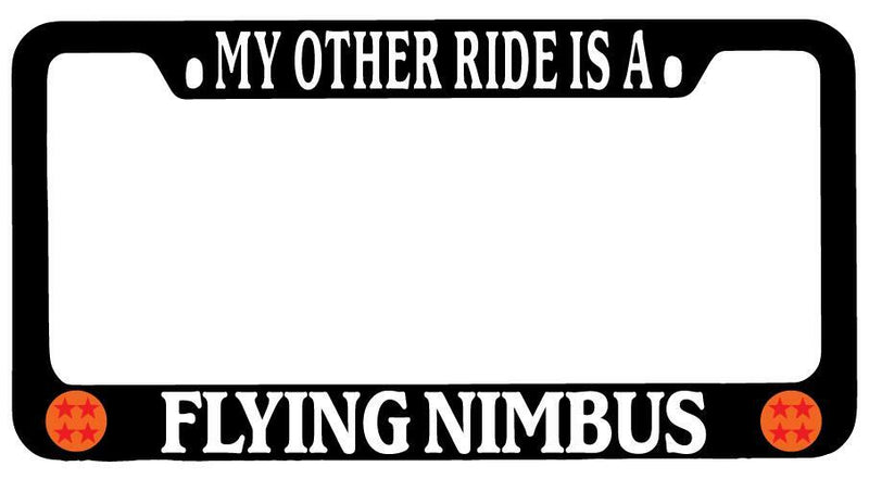 My Other Ride is A Flying Nimbus Black METAL License Frame DBZ  Mod-GRAPH9856236-8735