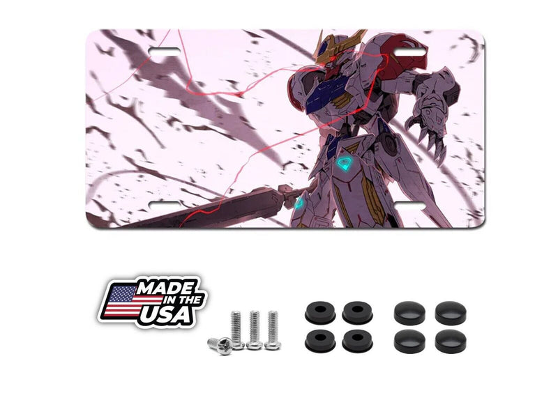 Gundam Iron Blooded Barbatos Anime Game License Plate Auto Truck Car Tag Gift