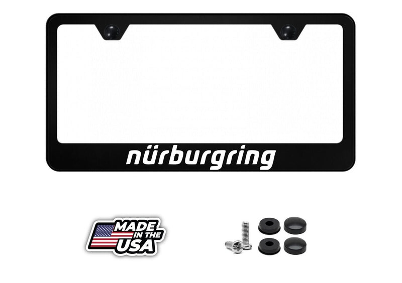 Nurburgring License Plate Frame ; Reflective White ; F1 Formula Racing ; German