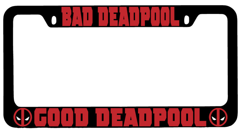Bad For Deadpool Good For Deadpool Design 2A Black METAL License Plate Frame For Deadpool  Mod-GRAPH9856236-9524