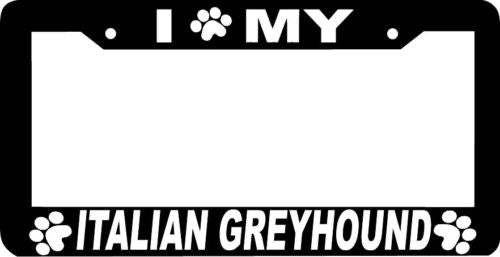 ITALIAN GREYHOUND DOG paw print License Plate Frame